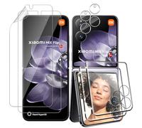 Vanrain Pellicola protettiva in vetro temperato per Xiaomi Mi Mix Flip, 2 + 2 + 2 pezzi in 3D curvo, con pellicola protettiva in idrogel morbida e protezione della fotocamera, durezza 9H, vetro di