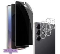 Vanrain Privacy Pellicola per Samsung Galaxy S25 Ultra, 2+2 Pezzi Anti Spy Idrogel Schermo Pellicola e Fotocamera Protezione Vetro, Anti Graffio, Niente bolle