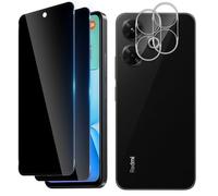 Vanrain Privacy Pellicola per Xiaomi Redmi 13 4G/POCO M6 4G, 2+2 Pezzi Anti Spy Vetro Temperato e Fotocamera Pellicola, Privacy Vetro Schermo Protezion Durezza 9H Anti Graffio Niente bolle