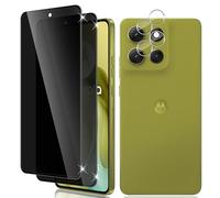 Vanrain Vetro Privacy per Motorola Moto G86 5G, 2+2 Pezzi Anti Spy Vetro Temperato Pellicola e Fotocamera Protettiva, Protezione Schermo Durezza 9H Anti Graffio