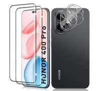 Vanrain Vetro Temperato per Honor 400 Pro 5G, 2+2 Pezzi Curva 3D Pellicola Vetro e Fotocamera Protettiva, Durezza 9H Definizione HD Anti Graffio Niente bolle