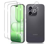 Vanrain Vetro Temperato per Honor 600 Lite 5G, 2+2 Pezzi Vetro Pellicola e Fotocamera Protezione, Schermo Durezza 9H Definizione HD Anti Graffio