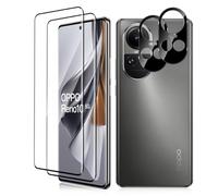 Vanrain Vetro Temperato per OPPO Reno 10/10 Pro 5G, 2+2 Pezzi Curva 3D Pellicola Protettiva e Fotocamera Protezione, Durezza 9H Definizione HD Anti Graffio Niente bolle