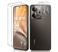 Vanrain Vetro Temperato per Realme 14/Realme 14T 5G, 2+2 Pezzi Vetro Pellicola e Fotocamera Protezione, Schermo Durezza 9H Definizione HD Anti Graffio