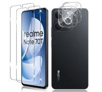 Vanrain Vetro Temperato per Realme Note 70T, 2+2 Pezzi Vetro Pellicola e Fotocamera Protezione, Schermo Durezza 9H Definizione HD Anti Graffio