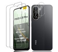 Vanrain Vetro Temperato per Xiaomi Poco C81 Pro 4G, 2+2 Pezzi Vetro Pellicola e Fotocamera Protezione, Schermo Durezza 9H Definizione HD Anti Graffio