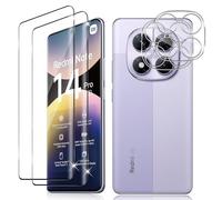 Vanrain Vetro Temperato per Xiaomi Redmi Note 14 Pro 5G/POCO X7 5G, 2+2 Pezzi Curva 3D Pellicola e Fotocamera Protezione, Durezza 9H Definizione HD Anti Graffio Niente bolle