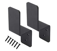 VANROUG 2x4 Staffe di sbarramento della porta (4 pezzi) Supporto di barra aperta a goccia in acciaio Z staffa per 2 da 4 legname come rinforzo della porta di sicurezza, Jammer porta