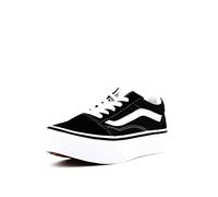 Vans Old Skool Piattaforma Ragazze Suede Lace Up Trainer Scarpe 32 EU Black Suede/True White