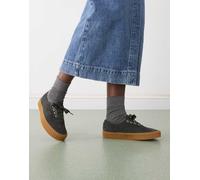 Vans Authentic - Creeper - Sneakers nere con suola in gomma e lacci stampati-Nero 42