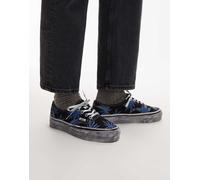 Vans Authentic - Sneakers nere con stampa di palme-Nero 38