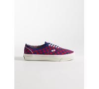 Vans Authentic - Sneakers rosse e blu a scacchi-Rosso 36.5