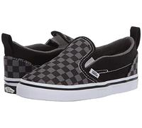 Vans Bambino T Slip ON V, Scacchiera Nera in Peltro Grigio., 22 EU