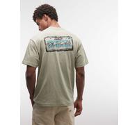 Vans - Barb Plate - T-shirt oversize verde salvia con stampa sul retro XS