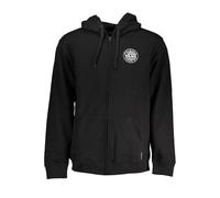 Vans Black Cotton Men Sweater with Hood and Zip Pockets - XL