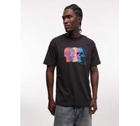Vans - Bone Head - T-shirt oversize nera con grafica-Nero XS