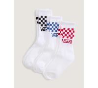 Vans - Calzettoni Bambino/a Classic Check (3 paia), Bianco, Taglia: XXS (27-30.5 )