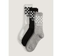 Vans - Calzettoni Classic Check (3 paia), Uomo, Nero, Taglia: M (38.5-42 )