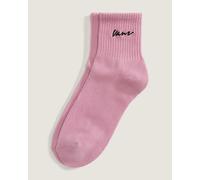 Vans - Calzettoni Classic Script (1 paio), Uomo, Rosa, Taglia: S (34.5-38 )