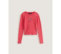 Vans - Camicia a maniche lunghe a nido d'ape Teri, Donna, Rosa, Taglia: L
