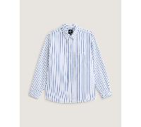 Vans - Camicia a maniche lunghe Premium Dobby Stripe, Uomo, Bianco, Taglia: XXL