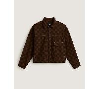 Vans - Check-5 Checkerboard Denim Trucker Jacke DEMITASSE, Uomo, Marrone, Taglia: S