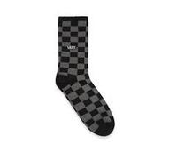 Vans Checkerboard Crew Calzini, Nero/Carbone, L Uomo