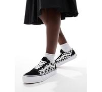 Vans - Checkerboard Old Skool - Sneakers a scacchi con plateau nere/bianche-Nero 38