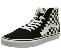 Vans Checkerboard Sk8-Hi - Scarpe da skate con motivo a scacchiera, colore nero e bianco (Black/True White), unisex, misura 39 per uomo e donna