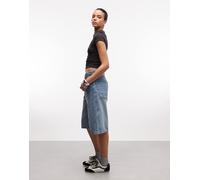 Vans - Cinched Check 5 - Pantaloncini ampi blu medio lavaggio stone wash/blu 65 - 66.5cm