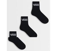 Vans Calze Classic Half Crew – confezione 3 paia, nero, EU 34,5-38