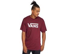 Vans Classic, Maglietta Uomo, Rot (Burgundy/white), M