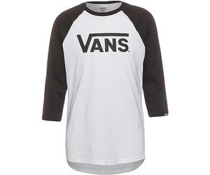 Vans Classic Raglan T-Shirt, Bianco-Nero, L Uomo