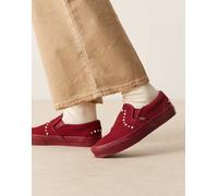 Vans Classic - Sneakers senza lacci bordeaux triplo con perle-Rosso 35