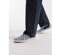 Vans Classic - Sneakers senza lacci color indaco scuro a scacchi-Blu 39