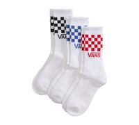 Vans - Classic - Confezione da 3 paia di calzini bianchi multicolore a scacchi-Bianco 41-43
