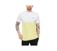 Vans Colorblock Tee - Maglietta da Uomo Giallo (Bianco-Soleggiato Lime TK). M