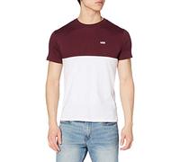Vans Colorblock Tee T-Shirt, White-Port Royale, L Uomo