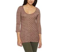 Vans Donna G Abbey Ss Scollo A V T-Shirt, Marrone, Adolescenti, XL