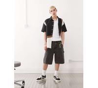 Vans - Drill Chore - Pantaloncini di jeans ampi nero slavato W71cm