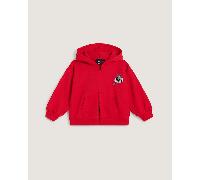 Vans - Felpa con cappuccio e zip Bambino/a Dumpster Raccoon (2-8 anni), Rosso, Taglia: 3-4A