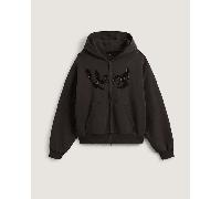 Vans - Felpa con cappuccio e zip Raw Instinct, Uomo, Nero, Taglia: L