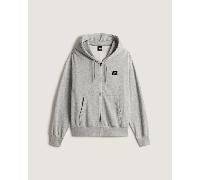 Vans - Felpa con cappuccio e zip Stretch Logo, Uomo, Grigio, Taglia: M