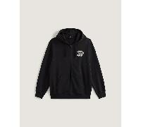 Vans - Felpa con cappuccio e zip World Tour Loose, Uomo, Nero, Taglia: L