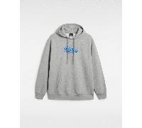 Vans - Felpa con cappuccio Global Line Loose, Uomo, Grigio, Taglia: XS
