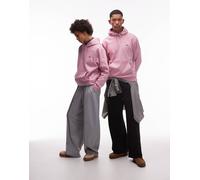 Vans - Felpa con cappuccio vestibilità classica rosa chiaro con logo a sinistra sul petto L