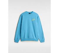 Vans - Felpa girocollo Brush Script II, Uomo, Blu, Taglia: S