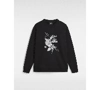 Vans - Felpa girocollo Damask, Donna, Nero, Taglia: L