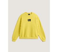 Vans - Felpa girocollo Stretch Logo, Uomo, Giallo, Taglia: XL