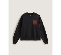 Vans - Felpa girocollo Stretch Stack Crackle, Uomo, Nero, Taglia: L